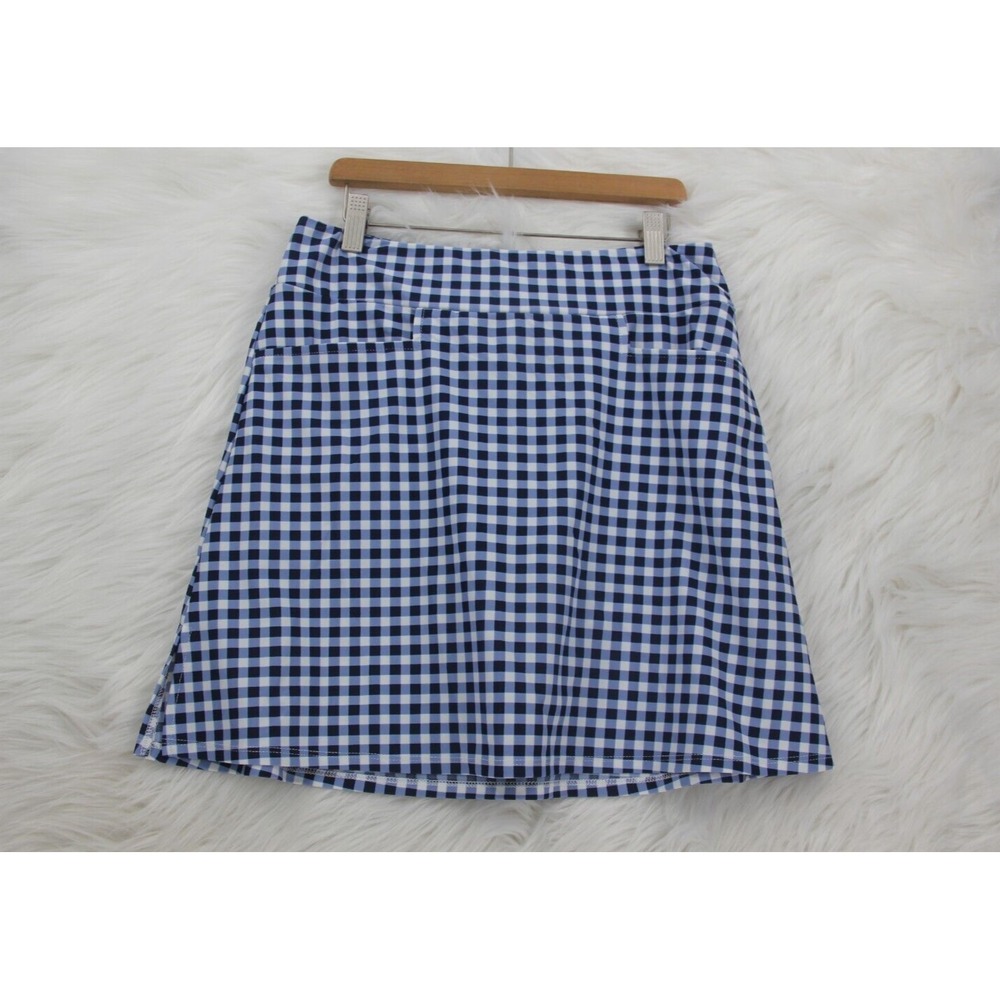 Jude Connally Blue White Gingham Skirt Skort Shorts Lightweight  XS (S-M) #755